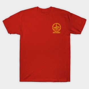 W.G.P.I.R.T. INTERN Logo Gold on Red Shirt T-Shirt